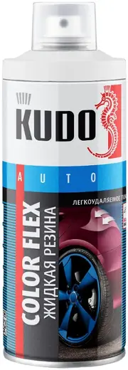 Kudo Auto Color Flex жидкая резина легкоудаляемое покрытие (520 мл) белая