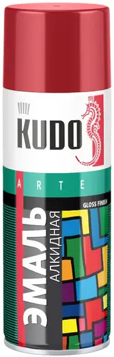 Kudo Arte Gloss Finish 3P Technology эмаль алкидная универсальная (520 мл) темно-красная