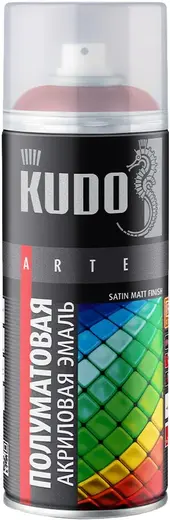 Kudo Arte Satin Matt Finish полуматовая акриловая эмаль (520 мл) черная