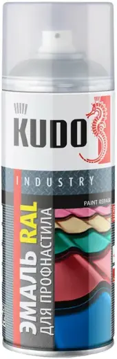 Kudo Industry Paint Repair эмаль RAL для профнастила и металлочерепицы (520 мл) серая