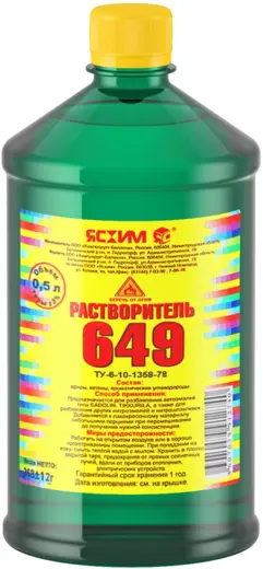 Ясхим Р-649 растворитель (500 мл пластик)