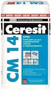 Ceresit CM 14 Extra клей для керамической плитки и керамогранита (5 кг)