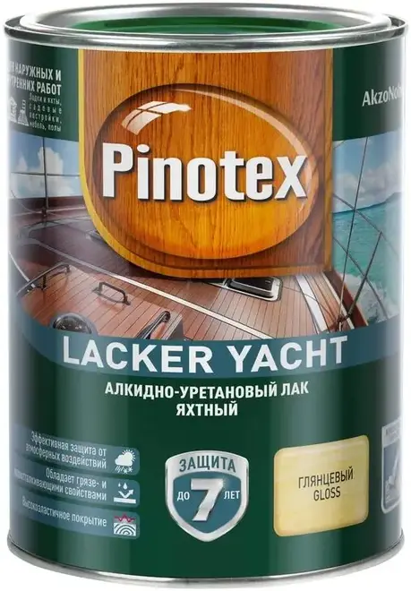 Пинотекс Omnitex Lacker Yacht алкидно-уретановый лак яхтный (1 л) глянцевый