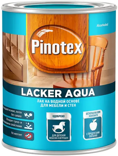 Пинотекс Lacker Aqua лак на водной основе для мебели и стен (2.7 л) глянцевый