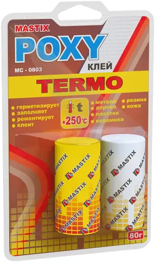 Mastix Poxy Termo эпоксидный клей термостойкий (80 г)