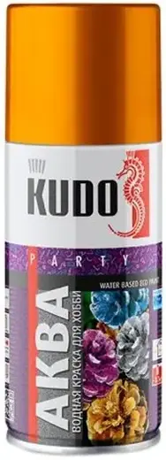 Kudo Party Water Based Eco Paint Аква смываемая водная краска для хобби и творчества (210 мл) серебро