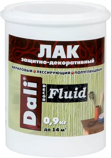Dali Decor Fluid лак защитно-декоративный акриловый лессирующий (900 мл) полуглянцевый