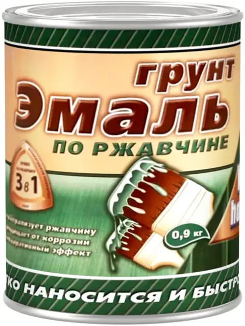 White House грунт-эмаль по ржавчине 3 в 1 (21 кг) серая