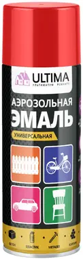 Ultima эмаль аэрозольная универсальная (520 мл) красная RAL 3020 глянцевая