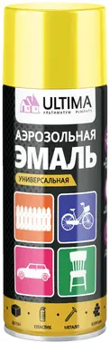 Ultima эмаль аэрозольная универсальная (520 мл) желтая RAL 1018 глянцевая