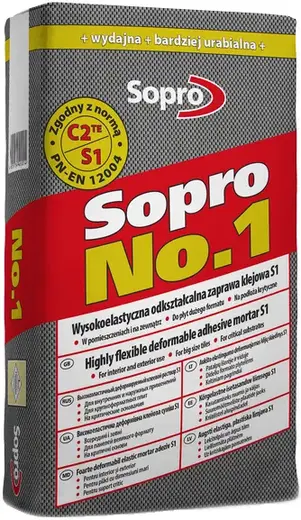 Sopro No.1/400 высокоэластичный клеевой раствор (25 кг) белый