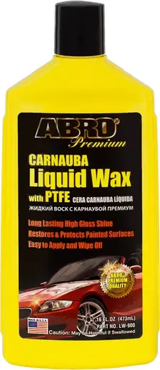 Abro Premium Carnauba Liquid Wax with PTFE жидкий воск с карнаубой премиум (473 мл)