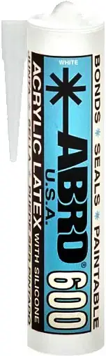 Abro 600 Acrylic Latex with Silicone акриловый латекс герметик с силиконом (310 мл) белый