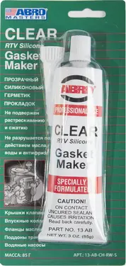 Abro Masters RTV Silicone Gasket Maker силиконовый герметик прокладок (85 г) бесцветный