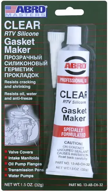 Abro Masters RTV Silicone Gasket Maker силиконовый герметик прокладок (32 г) бесцветный