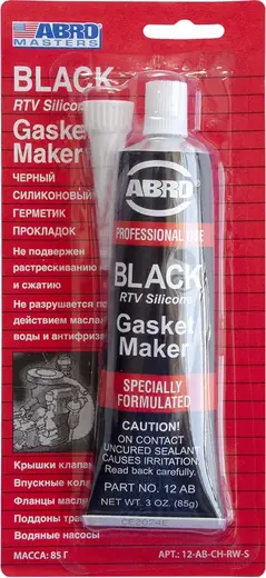 Abro Masters RTV Silicone Gasket Maker силиконовый герметик прокладок (85 г) черный