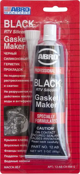 Abro Masters RTV Silicone Gasket Maker силиконовый герметик прокладок (85 г) черный Китай