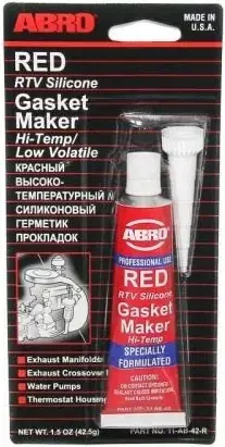 Abro Red RTV Silicone Gasket Maker герметик прокладок высокотемпературный красный (42.5 г)