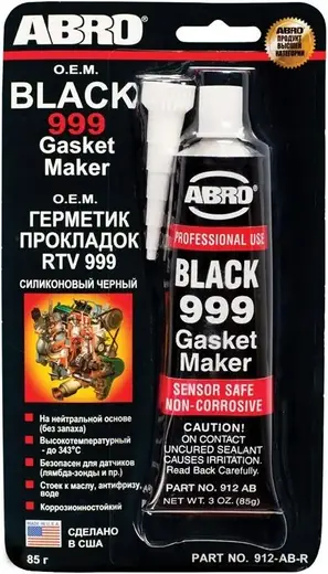 Abro 999 Gasket Maker герметик прокладок силиконовый (85 г) черный
