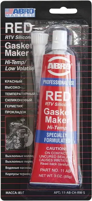 Abro Masters Red RTV Silicone Gasket Maker герметик прокладок высокотемпературный красный (85 г) Китай