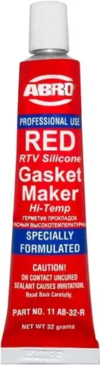 Abro Masters Red RTV Silicone Gasket Maker герметик прокладок высокотемпературный (32 г)