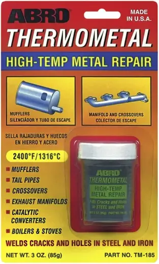 Abro Thermometal High-Temp Metal Repair термометалл высокотемпературная холодная сварка (85 г)