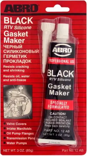Abro RTV Silicone Gasket Maker герметик прокладок стандартный (85 г) черный