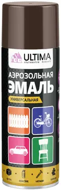 Ultima эмаль аэрозольная универсальная (520 мл) шоколадно-коричневая RAL 8017 глянцевая