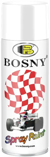 Bosny Spray Paint акриловая спрей-краска универсальная (400 мл) белая №1007