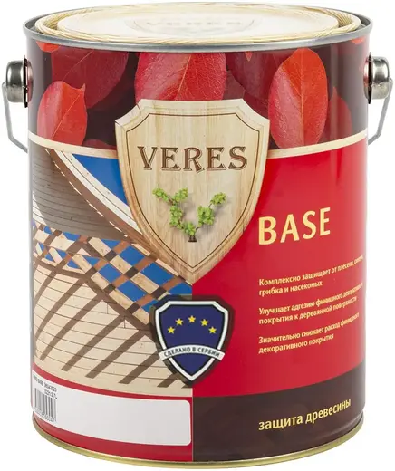 Veres Base бесцветная грунтовка по дереву для наружных работ (2.7 л)