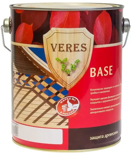 Veres Base бесцветная грунтовка по дереву для наружных работ (20 л)