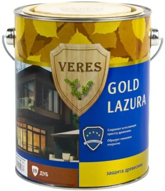Veres Gold Lazura защита древесины (2.7 л) дуб №19
