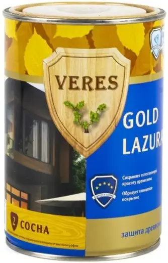 Veres Gold Lazura защита древесины (900 мл) №2