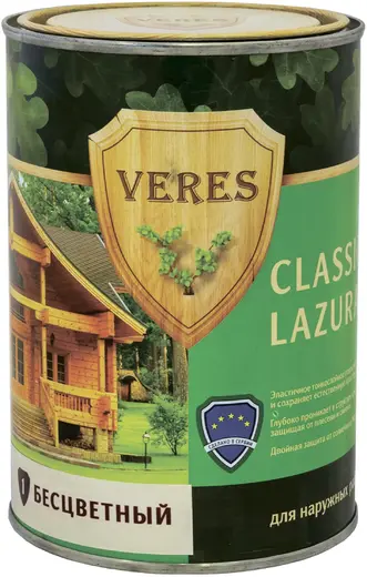 Veres Classic Lazura декоративно-защитная лессирующая пропитка для древесины (900 мл) №1