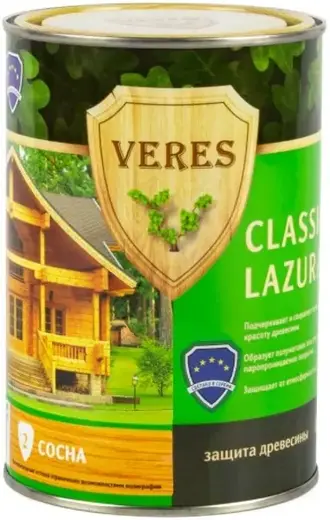 Veres Classic Lazura декоративно-защитная лессирующая пропитка для древесины (900 мл) №2