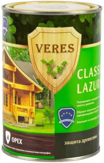 Veres Classic Lazura декоративно-защитная лессирующая пропитка для древесины (900 мл) №4