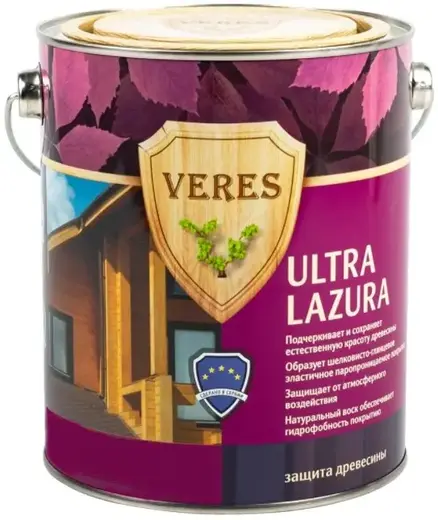 Veres Ultra Lazura декоративно-защитная лессирующая пропитка для древесины (2.7 л) №1