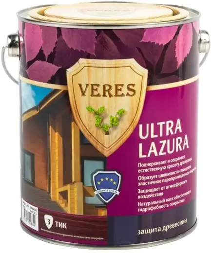 Veres Ultra Lazura декоративно-защитная лессирующая пропитка для древесины (2.7 л) №3