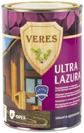 Veres Ultra Lazura декоративно-защитная лессирующая пропитка для древесины (900 мл) №4
