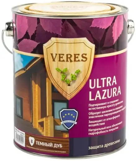Veres Ultra Lazura декоративно-защитная лессирующая пропитка для древесины (2.7 л) №8