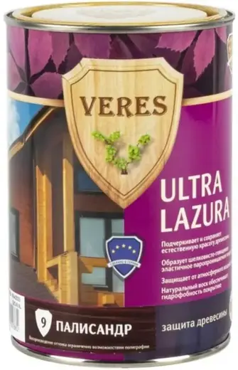 Veres Ultra Lazura декоративно-защитная лессирующая пропитка для древесины (900 мл) №9