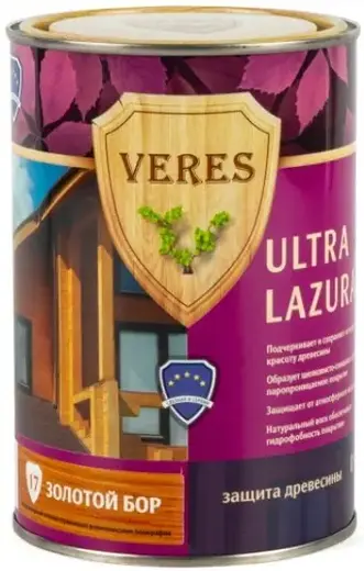 Veres Ultra Lazura декоративно-защитная лессирующая пропитка для древесины (900 мл) №17
