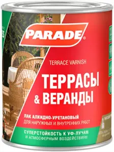 Parade L25 Террасы & Веранды лак алкидно-уретановый (750 мл) глянцевый