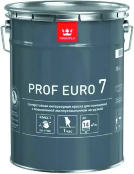 Тиккурила Prof Euro 7 суперстойкая моющаяся интерьерная краска (18 л) белая