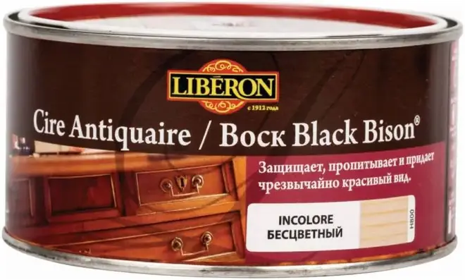 Liberon Black Bison воск для дерева (500 мл) бесцветный