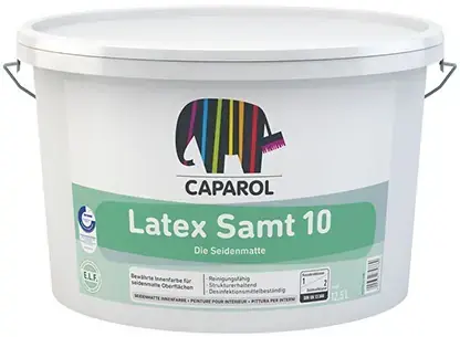 Caparol Latex Samt 10 шелковисто-матовая высококачественная латексная краска (12.5 л) белая база 2
