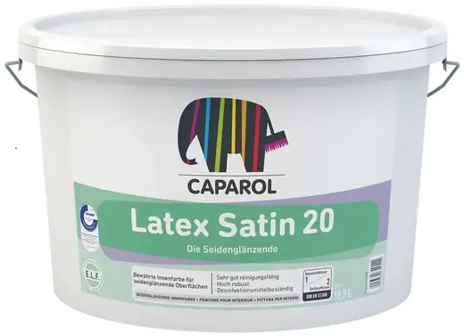 Caparol Latex Satin 20 краска выдерживающая нагрузки (12.5 л) белая