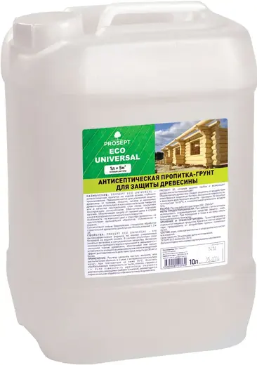 Просепт Eco Universal антисептическая пропитка-грунт для защиты древесины (10 л)