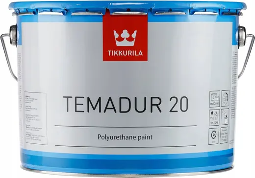 Тиккурила Temadur 20 двухкомпонентная полуматовая полиуретановая краска (10 л) база TVL