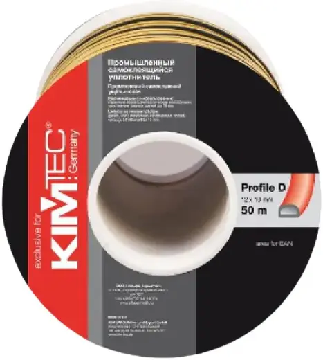 Kim Tec промышленный самоклеящийся уплотнитель (10*50 м/12 мм) белый